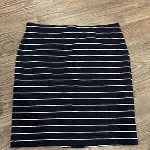 Striped Navy and White  Skirt